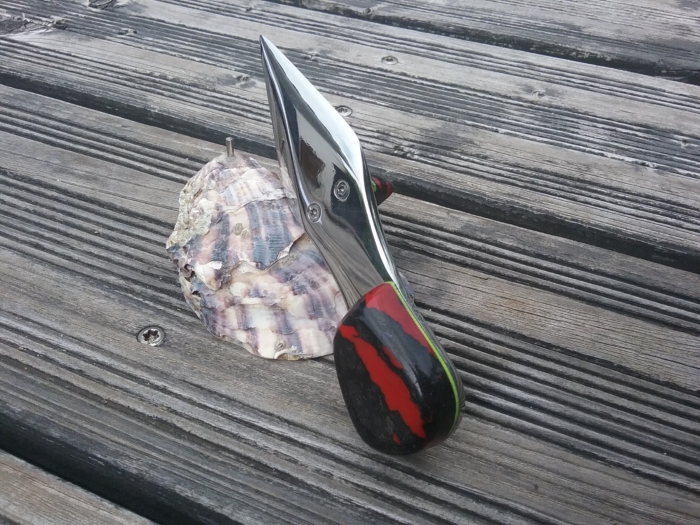 Couteau design pommeau hybride pin du bassin d'Arcachon – Image 2